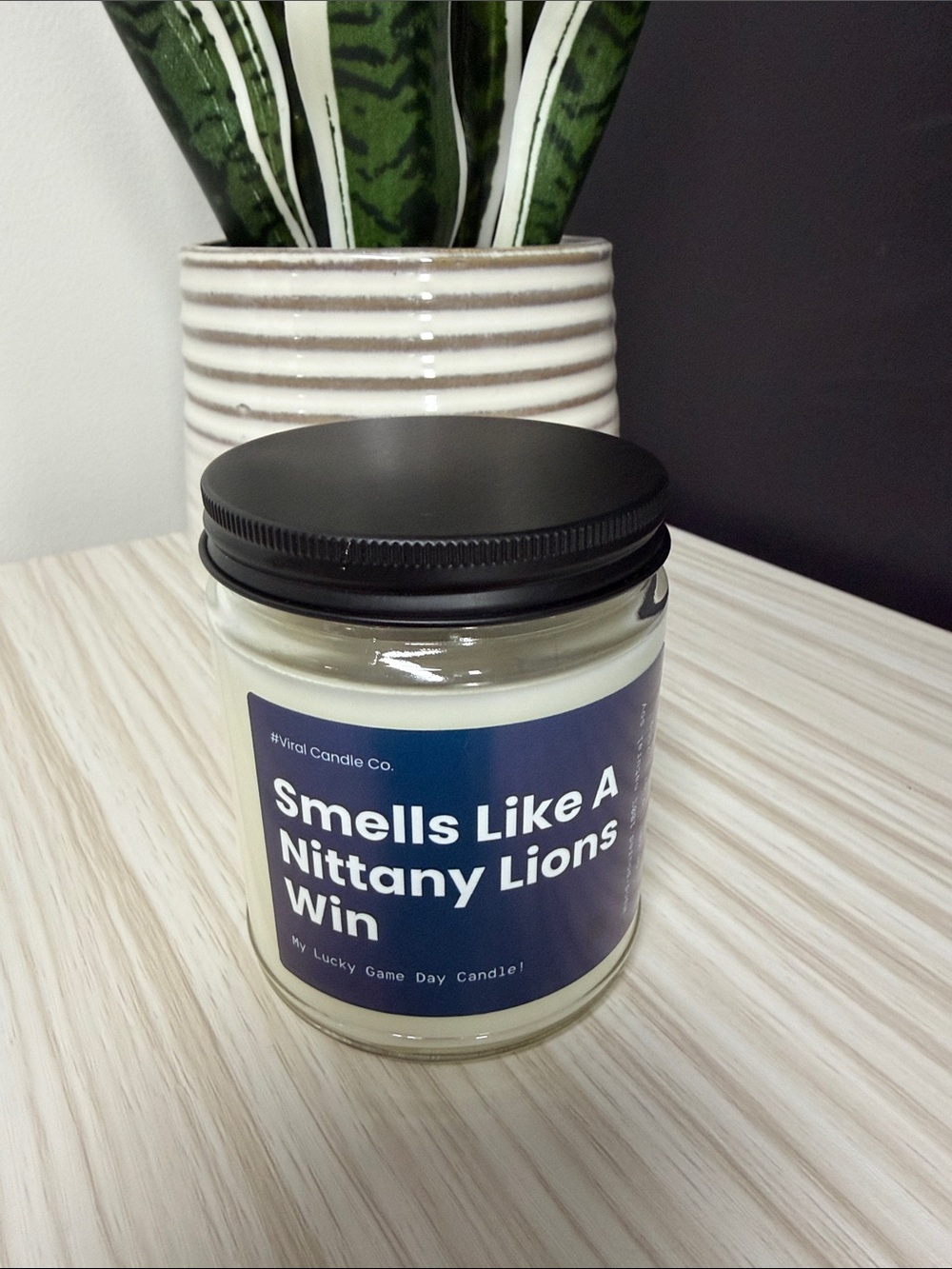 'Smells Like A Nittany Lions Win' Blue Scented Candle!! BRAND NEW!!💙🤍